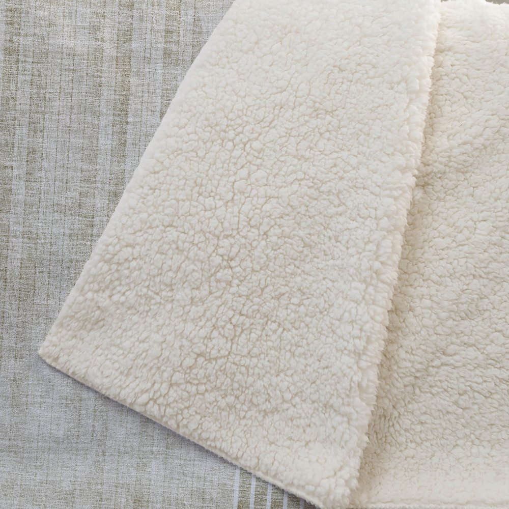 Premium Machine Washable ASB676 Taupe 50" x 70" Sherpa Throw Blanket. Picture 2