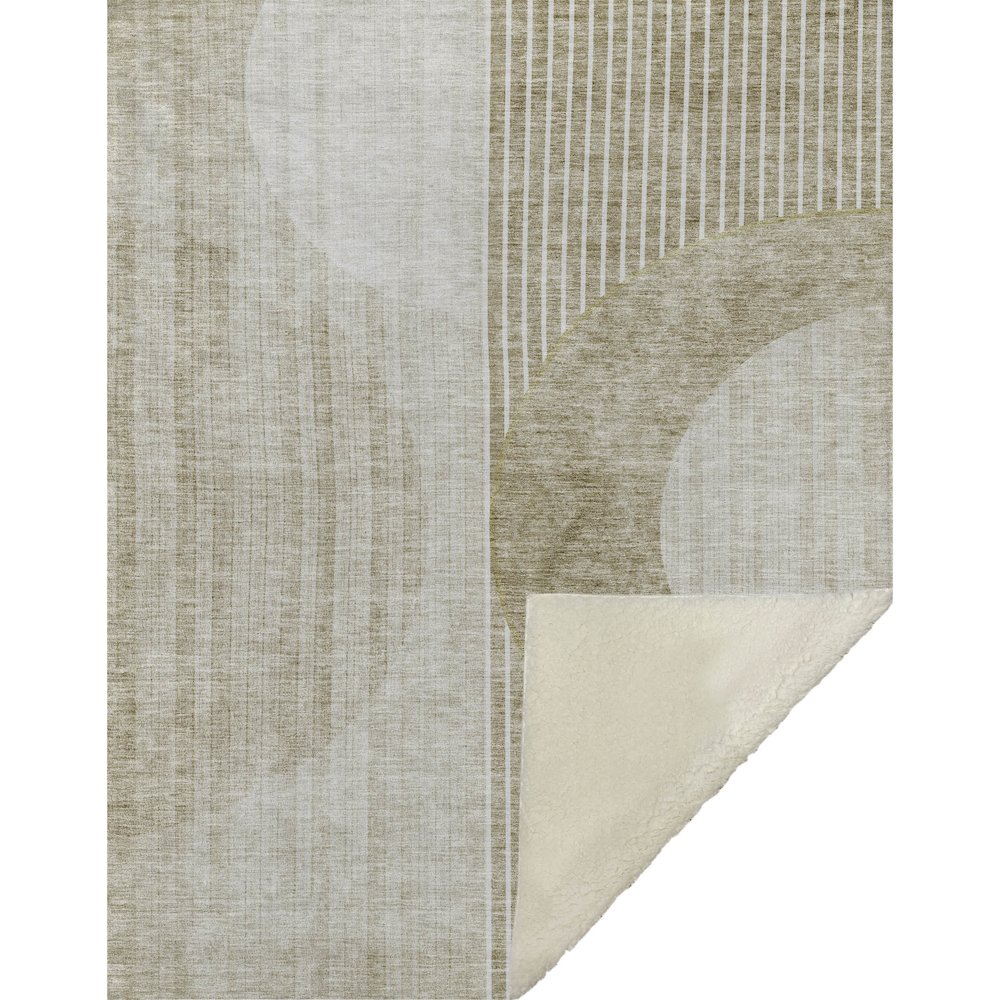 Premium Machine Washable ASB676 Taupe 50" x 70" Sherpa Throw Blanket. Picture 1