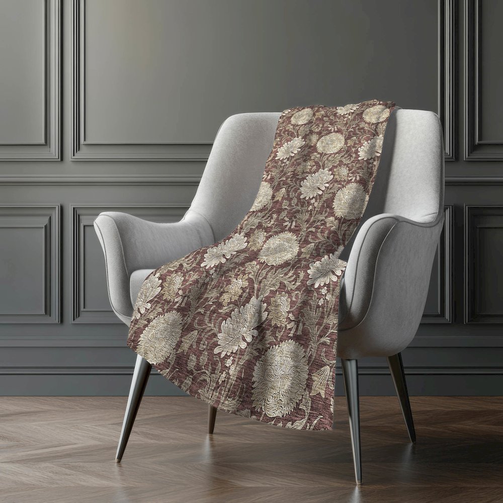 Premium Machine Washable ASB677 Merlot 50" x 70" Sherpa Throw Blanket. Picture 5