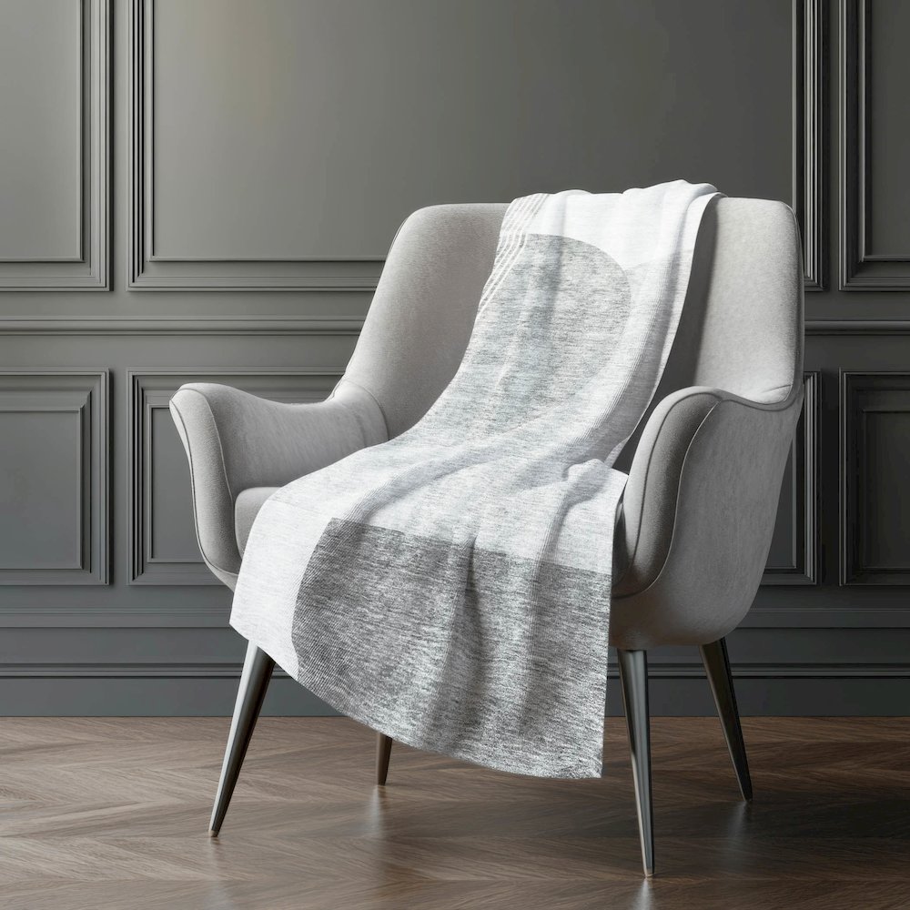 Premium Machine Washable ASB678 Gray 50" x 70" Sherpa Throw Blanket. Picture 5