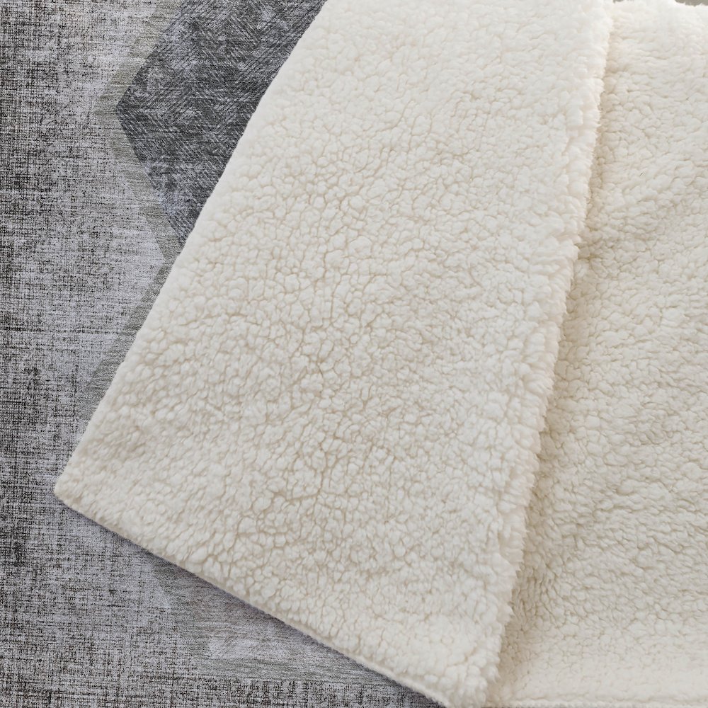 Premium Machine Washable ASB679 Fudge 50" x 70" Sherpa Throw Blanket. Picture 2