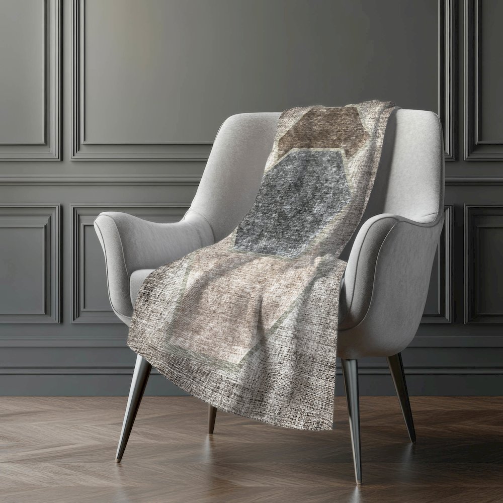 Premium Machine Washable ASB679 Fudge 50" x 70" Sherpa Throw Blanket. Picture 5