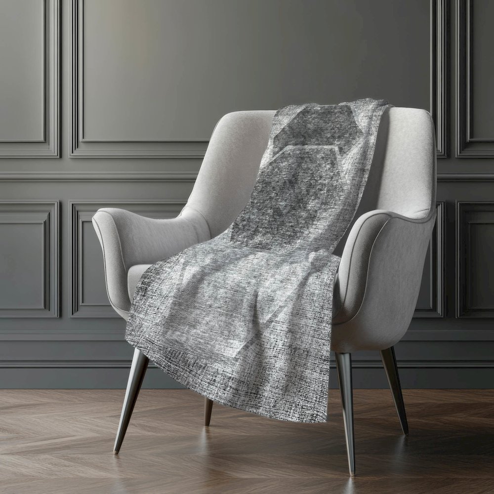 Premium Machine Washable ASB679 Gray 50" x 70" Sherpa Throw Blanket. Picture 5