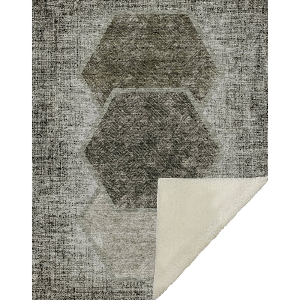 Premium Machine Washable ASB679 Taupe 50" x 70" Sherpa Throw Blanket. Picture 1