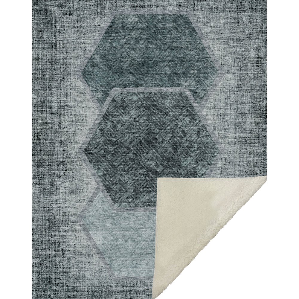 Premium Machine Washable ASB679 Teal 50" x 70" Sherpa Throw Blanket. Picture 1