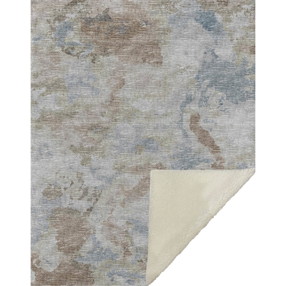 Premium Machine Washable ASB67 Moody 50" x 70" Sherpa Throw Blanket. Picture 1