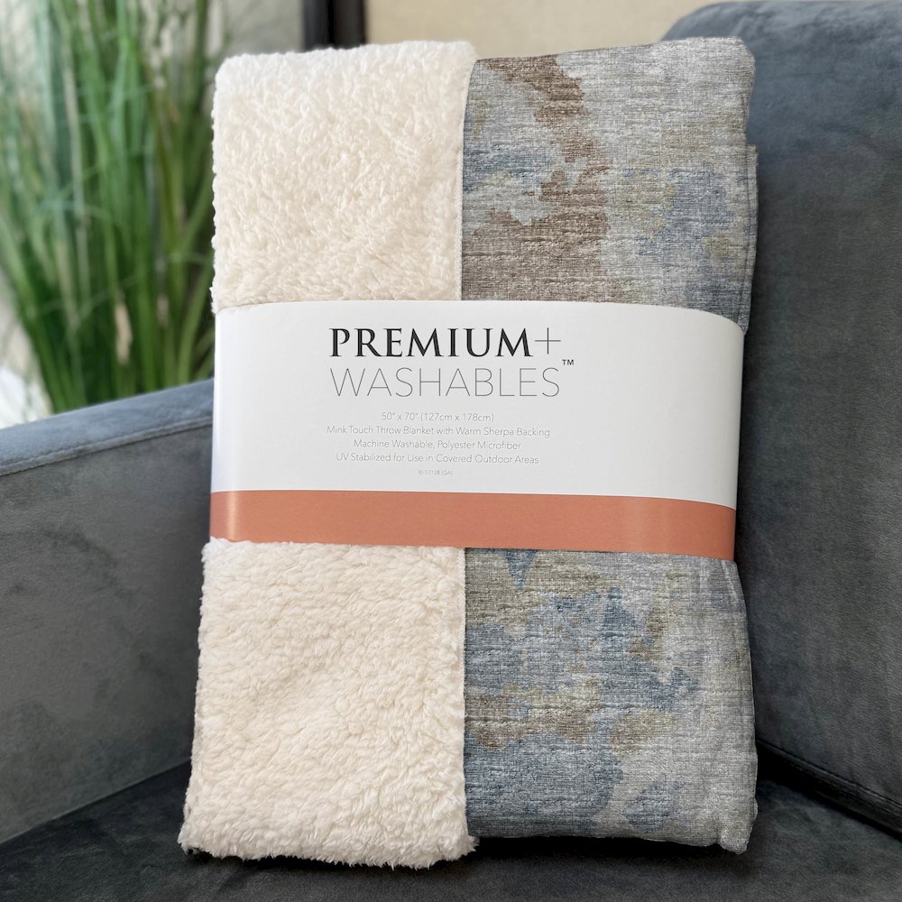Premium Machine Washable ASB67 Moody 50" x 70" Sherpa Throw Blanket. Picture 3