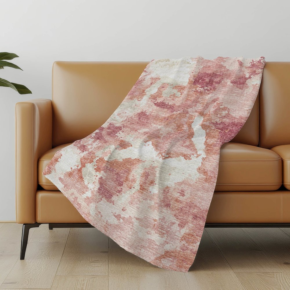 Premium Machine Washable ASB67 Pink 50" x 70" Sherpa Throw Blanket. Picture 4