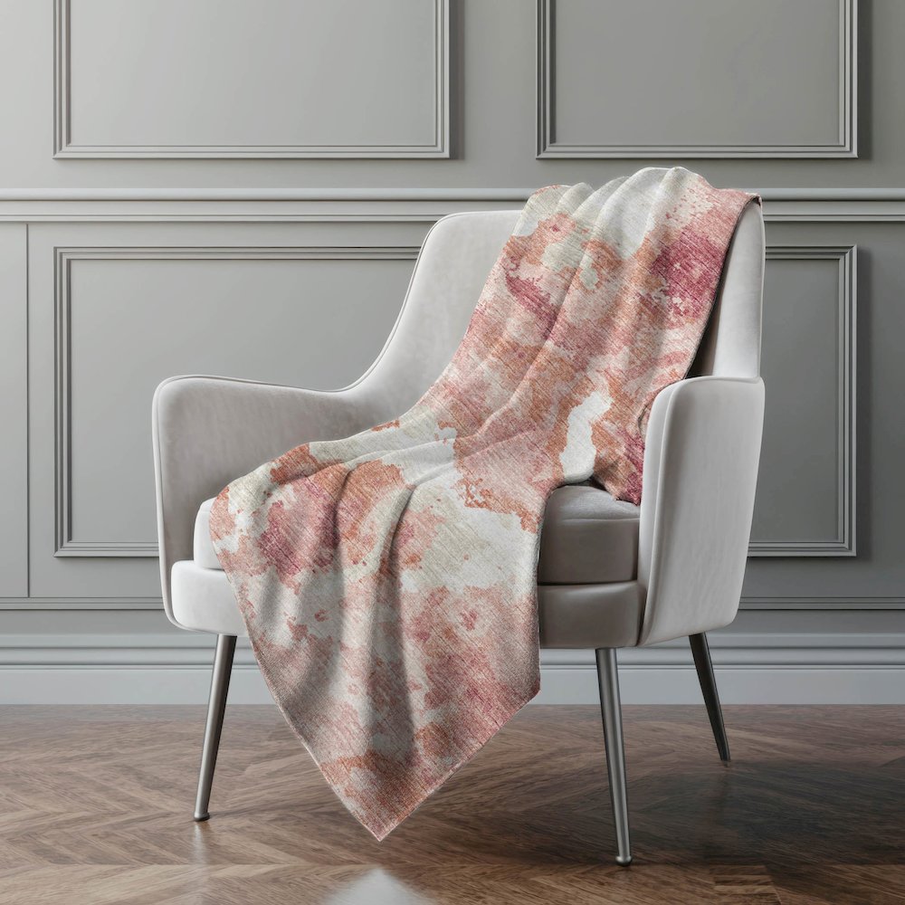 Premium Machine Washable ASB67 Pink 50" x 70" Sherpa Throw Blanket. Picture 5
