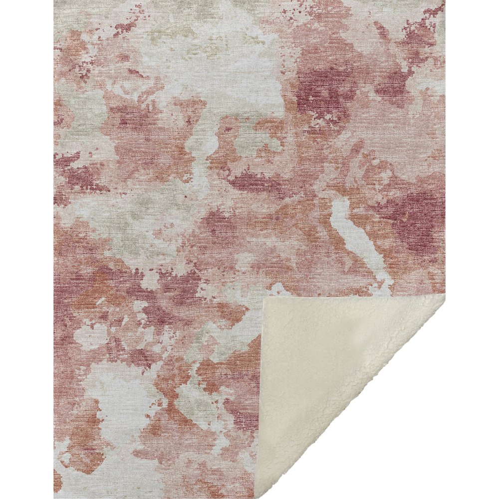 Premium Machine Washable ASB67 Pink 50" x 70" Sherpa Throw Blanket. Picture 1