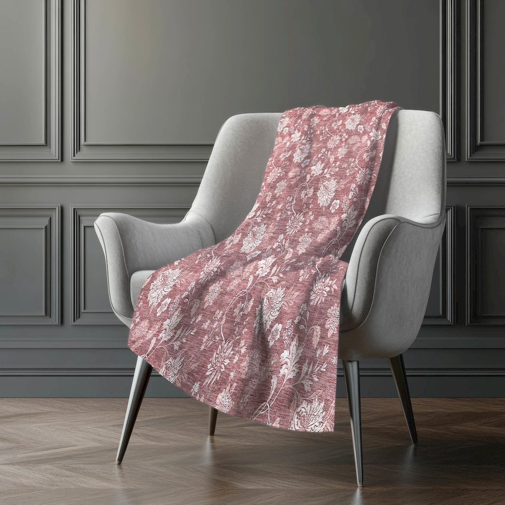 Premium Machine Washable ASB681 Blush 50" x 70" Sherpa Throw Blanket. Picture 5