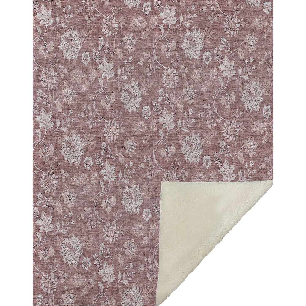 Premium Machine Washable ASB681 Blush 50" x 70" Sherpa Throw Blanket. Picture 1
