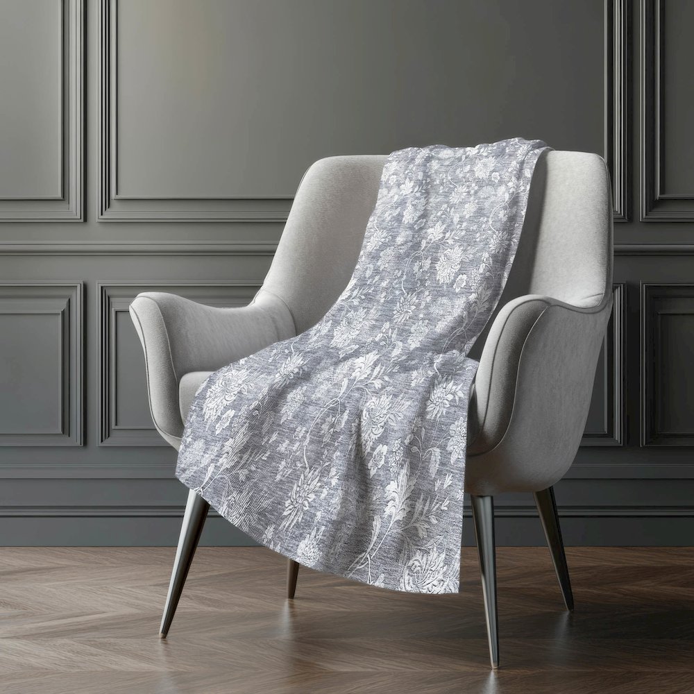 Premium Machine Washable ASB681 Gray 50" x 70" Sherpa Throw Blanket. Picture 5