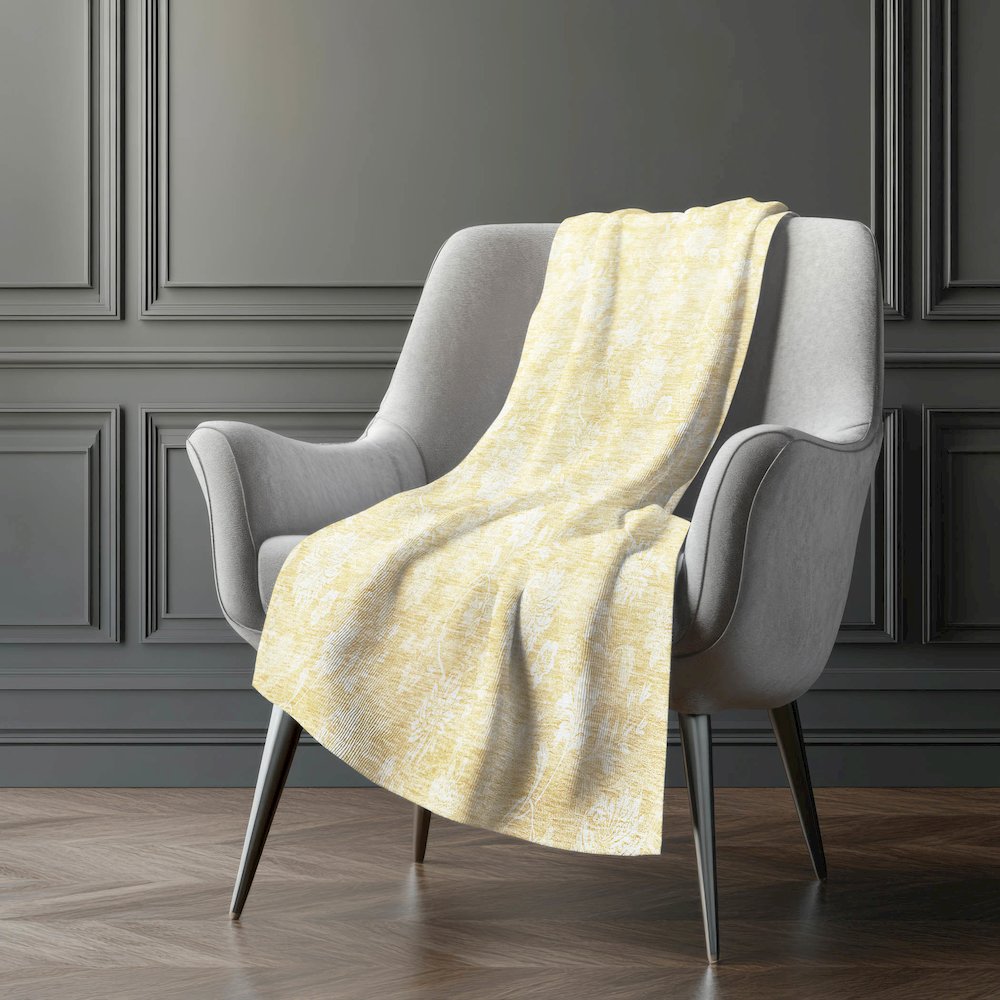 Premium Machine Washable ASB681 Honey 50" x 70" Sherpa Throw Blanket. Picture 5