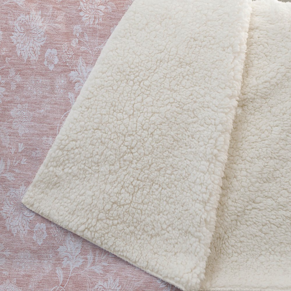 Premium Machine Washable ASB681 Pink 50" x 70" Sherpa Throw Blanket. Picture 2