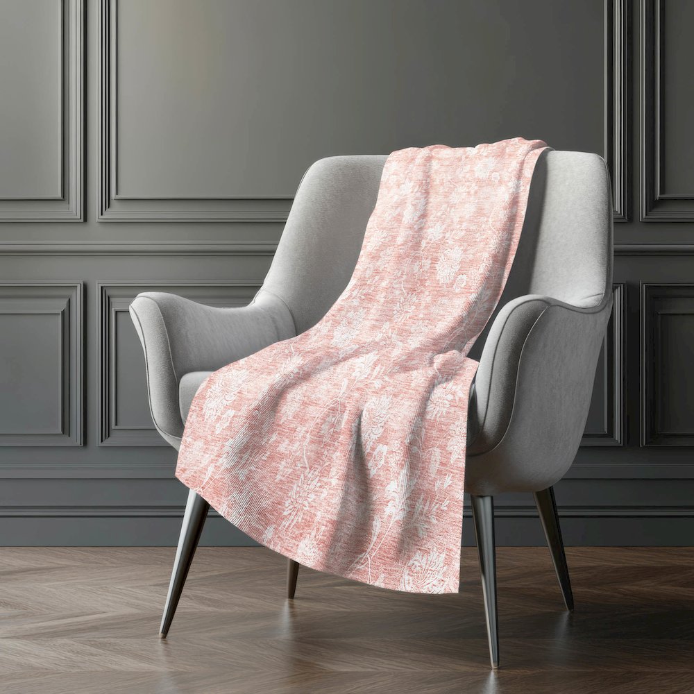 Premium Machine Washable ASB681 Pink 50" x 70" Sherpa Throw Blanket. Picture 5