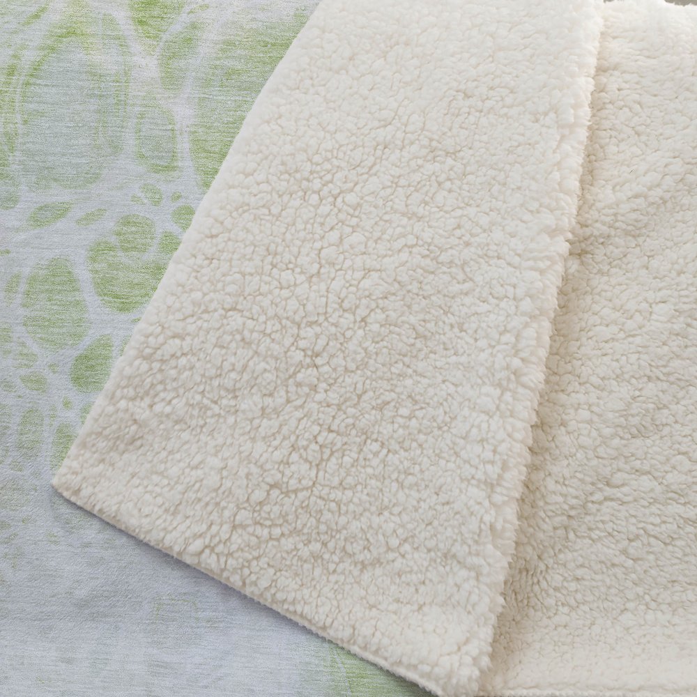 Premium Machine Washable ASB682 Aloe 50" x 70" Sherpa Throw Blanket. Picture 2