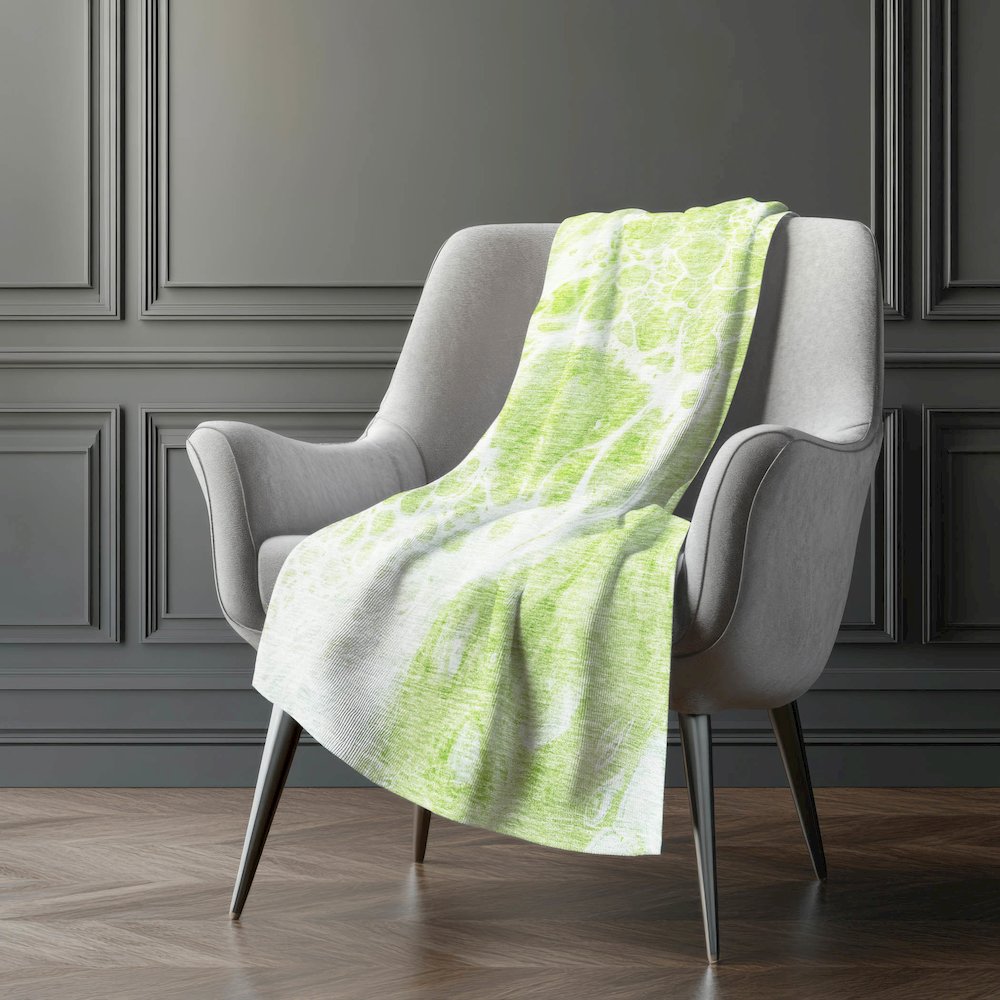 Premium Machine Washable ASB682 Aloe 50" x 70" Sherpa Throw Blanket. Picture 5