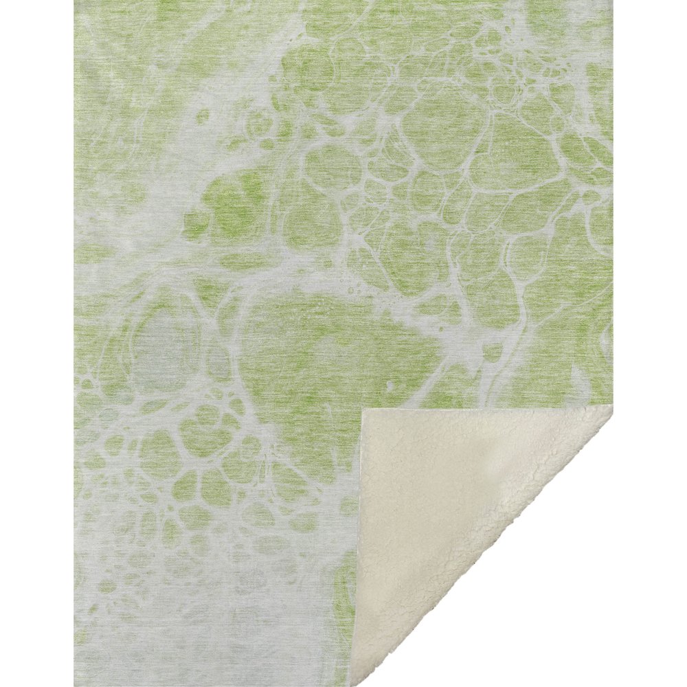 Premium Machine Washable ASB682 Aloe 50" x 70" Sherpa Throw Blanket. Picture 1