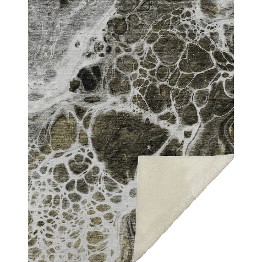Premium Machine Washable ASB682 Chocolate 50" x 70" Sherpa Throw Blanket. Picture 1