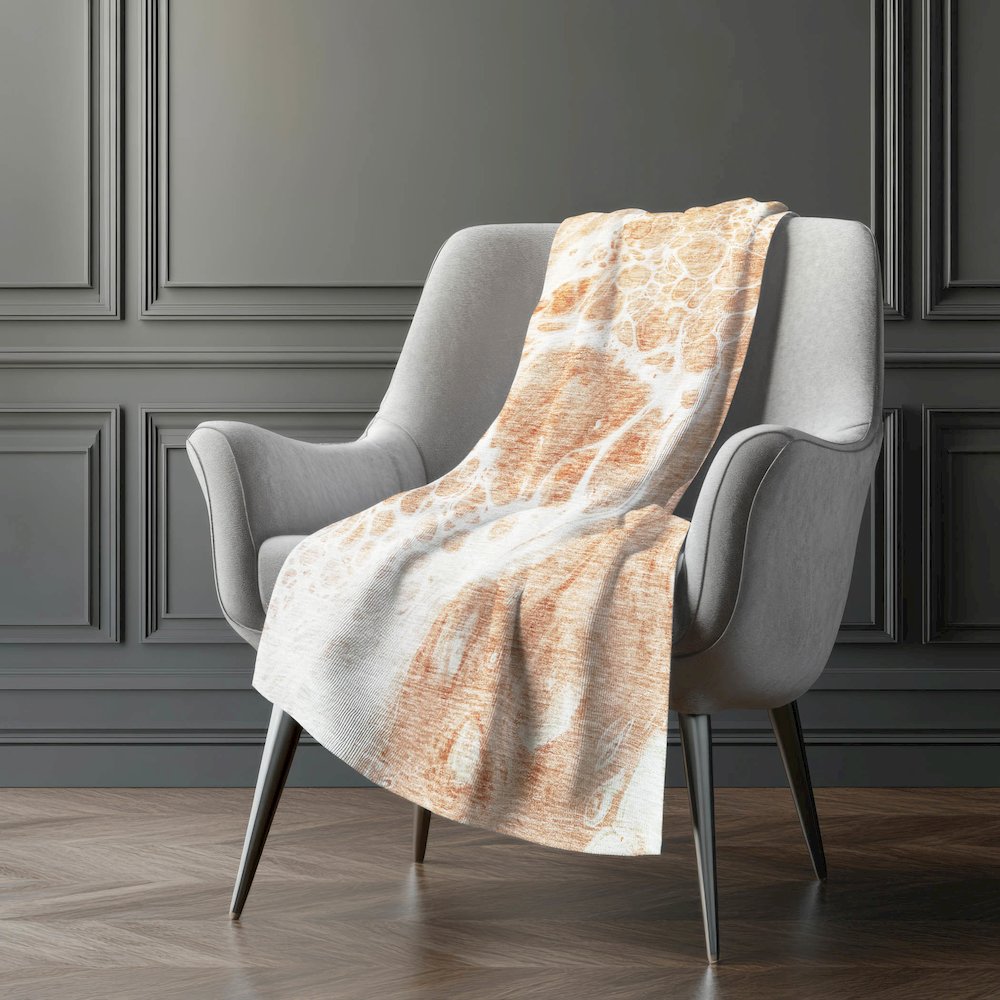 Premium Machine Washable ASB682 Coral 50" x 70" Sherpa Throw Blanket. Picture 5