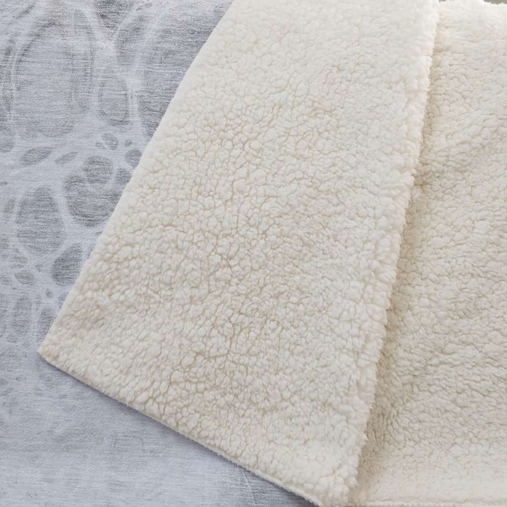 Premium Machine Washable ASB682 Gray 50" x 70" Sherpa Throw Blanket. Picture 2