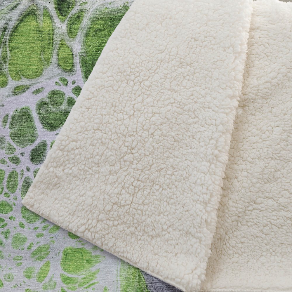 Premium Machine Washable ASB682 Lime 50" x 70" Sherpa Throw Blanket. Picture 2