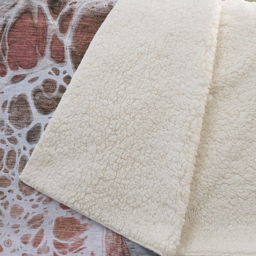 Premium Machine Washable ASB682 Paprika 50" x 70" Sherpa Throw Blanket. Picture 2