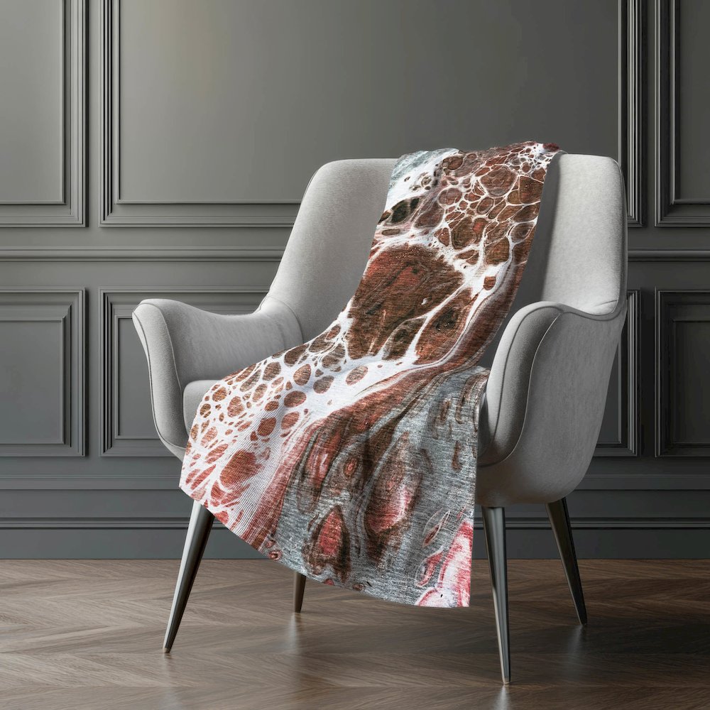 Premium Machine Washable ASB682 Paprika 50" x 70" Sherpa Throw Blanket. Picture 5