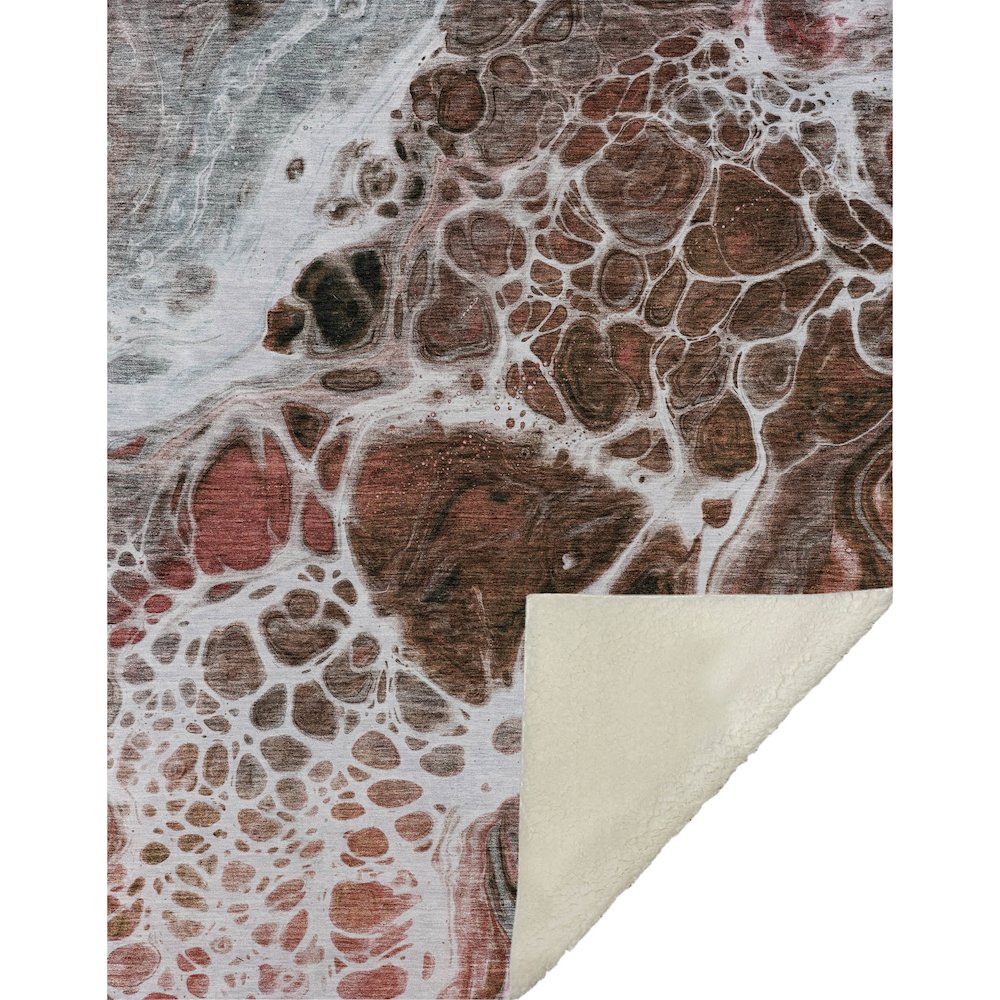 Premium Machine Washable ASB682 Paprika 50" x 70" Sherpa Throw Blanket. Picture 1