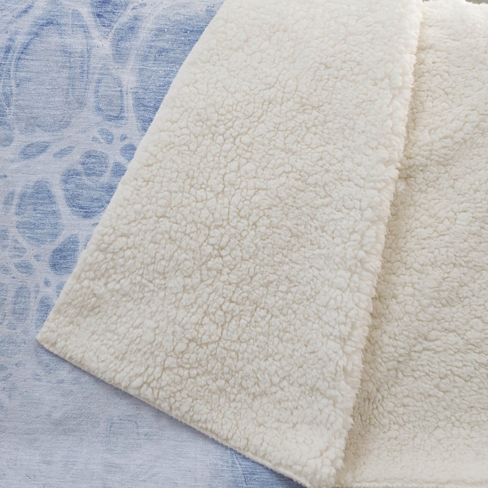 Premium Machine Washable ASB682 Sky 50" x 70" Sherpa Throw Blanket. Picture 2
