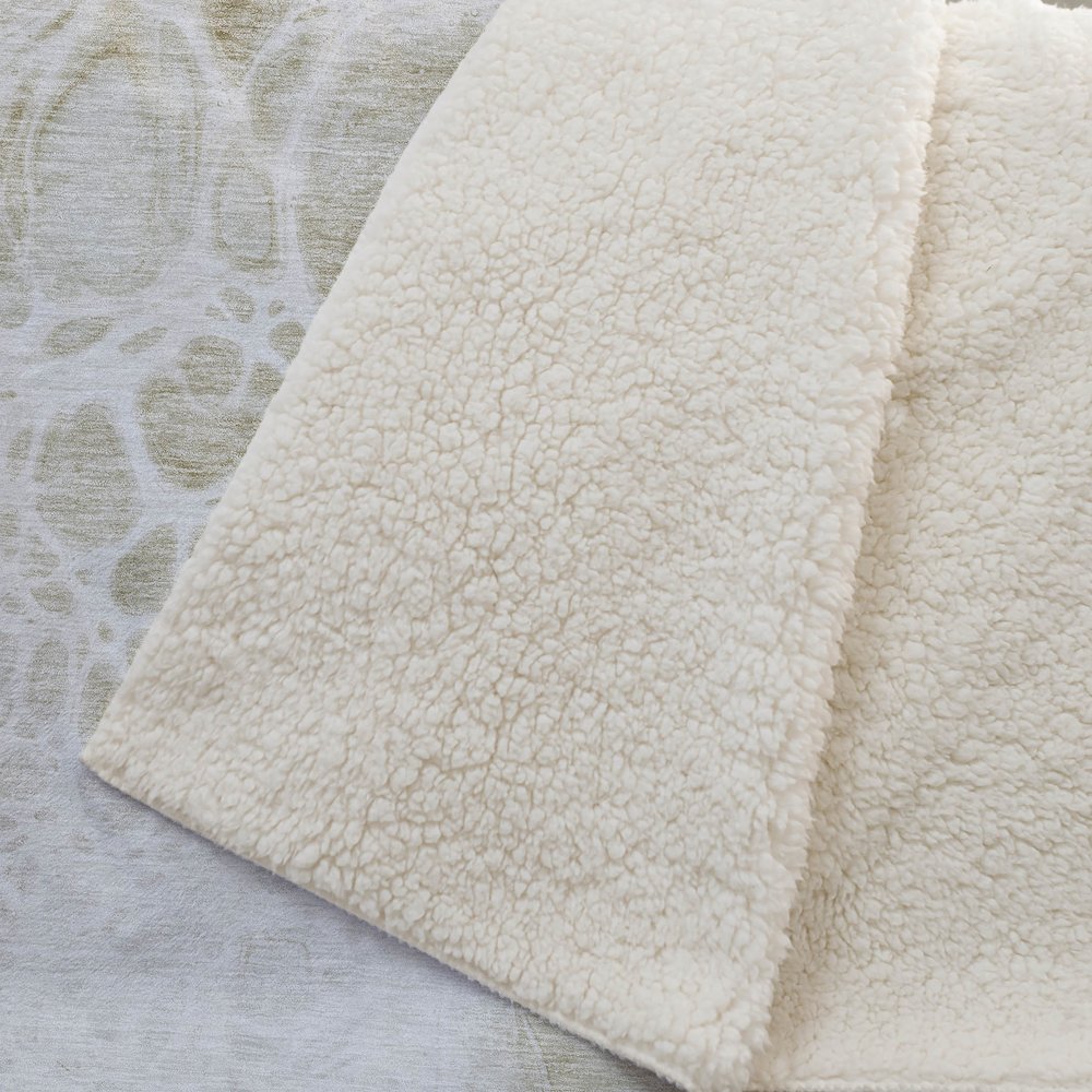 Premium Machine Washable ASB682 Taupe 50" x 70" Sherpa Throw Blanket. Picture 2
