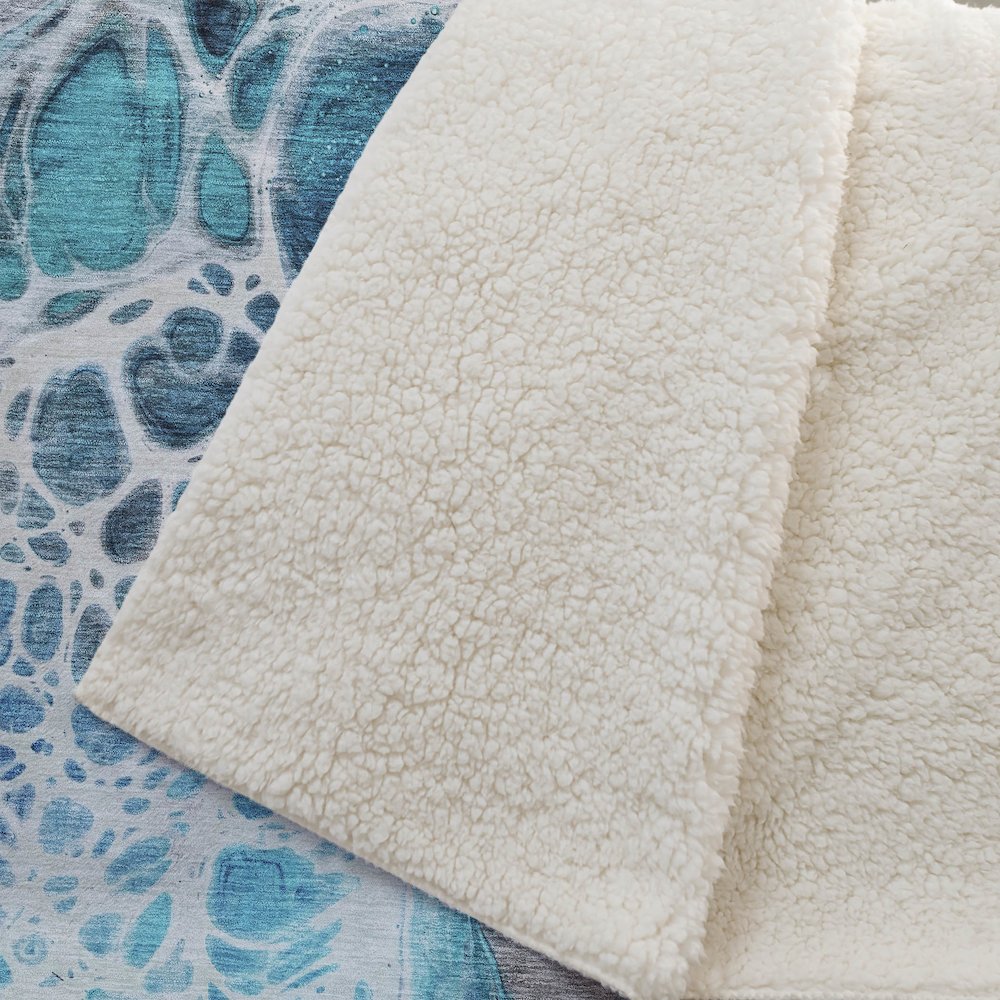 Premium Machine Washable ASB682 Teal 50" x 70" Sherpa Throw Blanket. Picture 2