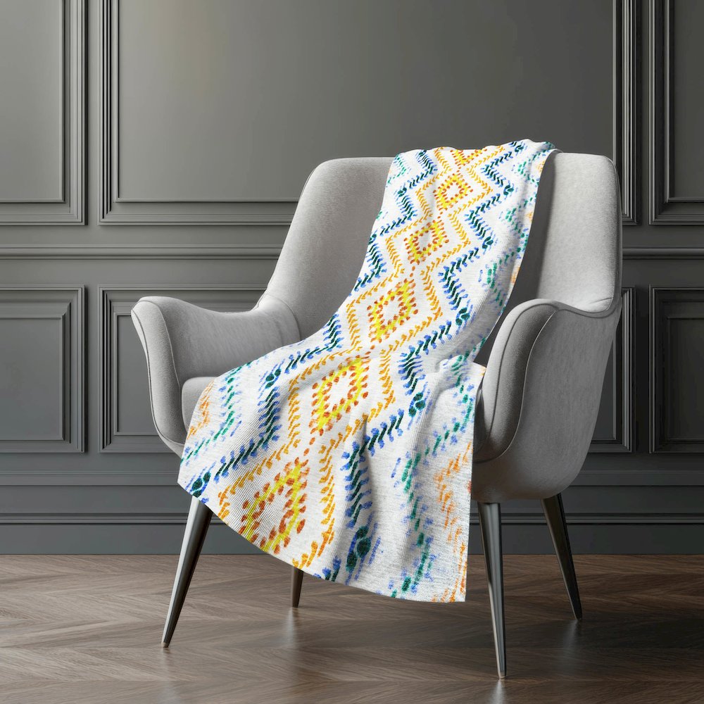 Premium Machine Washable ASB683 Ivory 50" x 70" Sherpa Throw Blanket. Picture 5