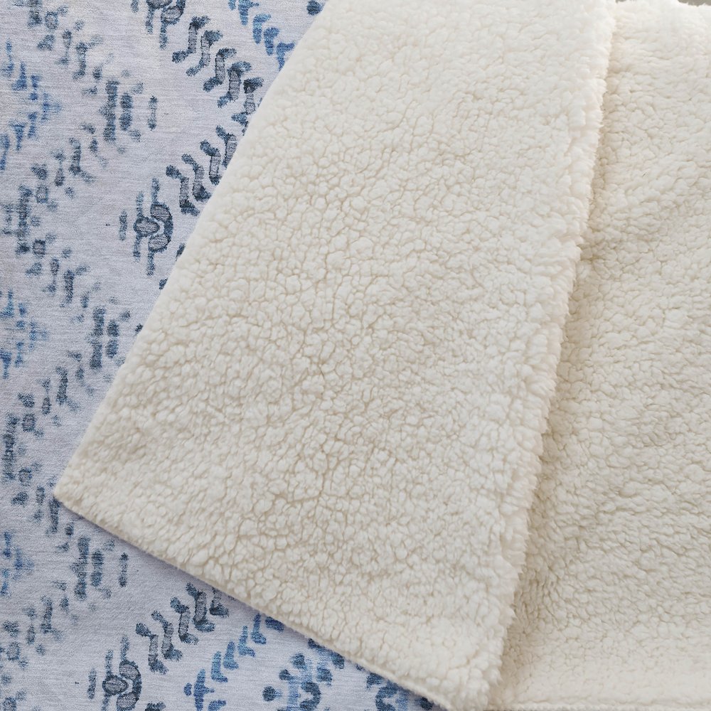 Premium Machine Washable ASB684 Blue 50" x 70" Sherpa Throw Blanket. Picture 2