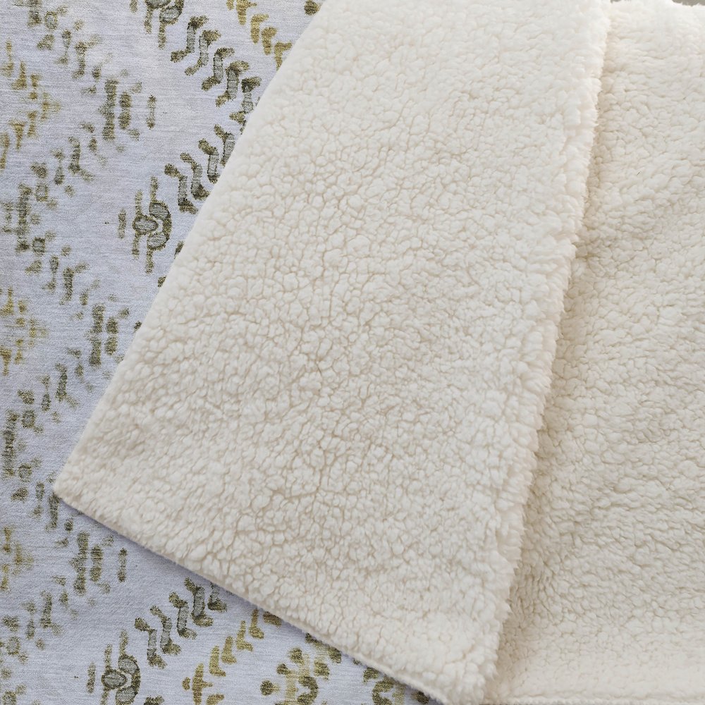 Premium Machine Washable ASB684 Taupe 50" x 70" Sherpa Throw Blanket. Picture 2
