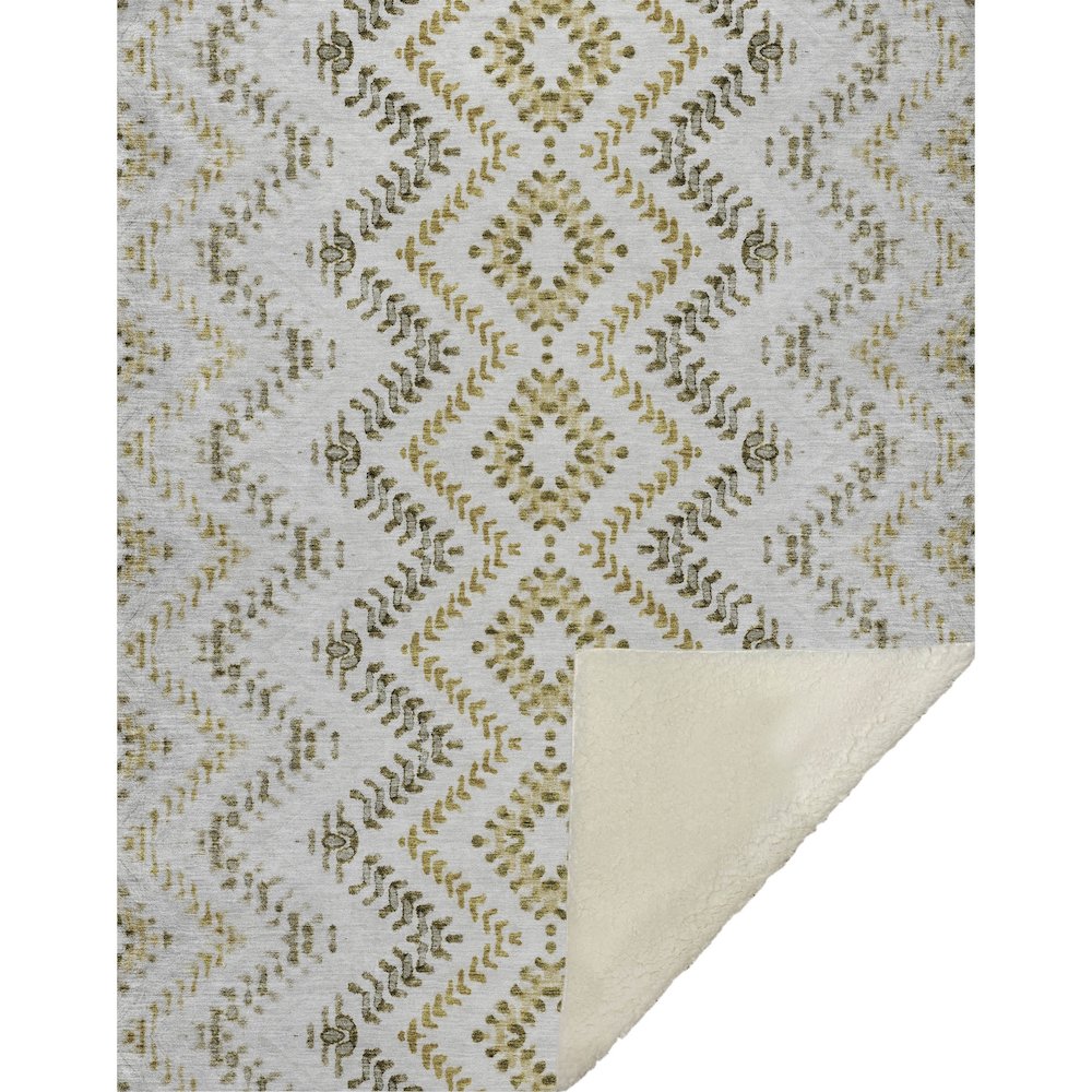 Premium Machine Washable ASB684 Taupe 50" x 70" Sherpa Throw Blanket. Picture 1