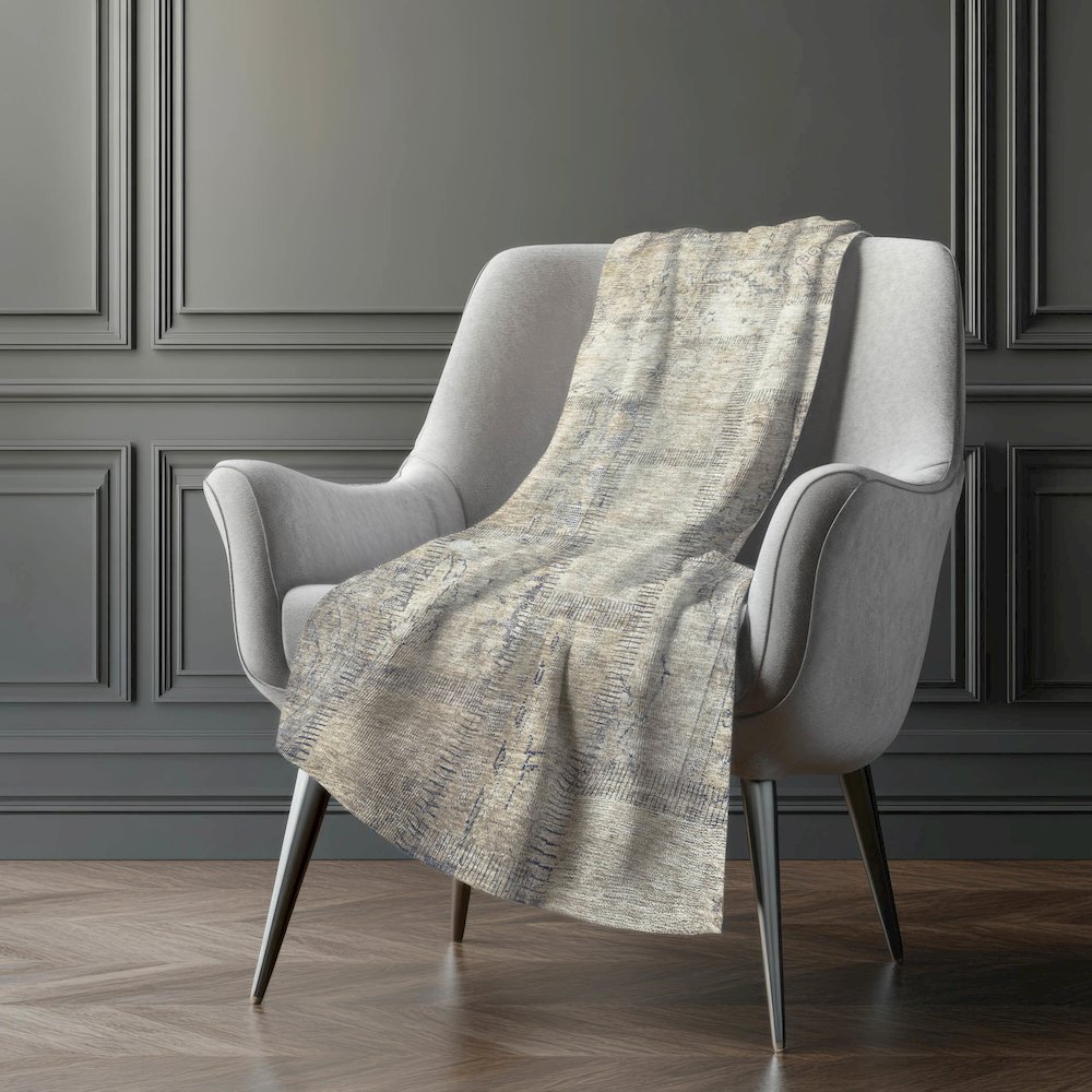 Premium Machine Washable ASB685 Beige 50" x 70" Sherpa Throw Blanket. Picture 5