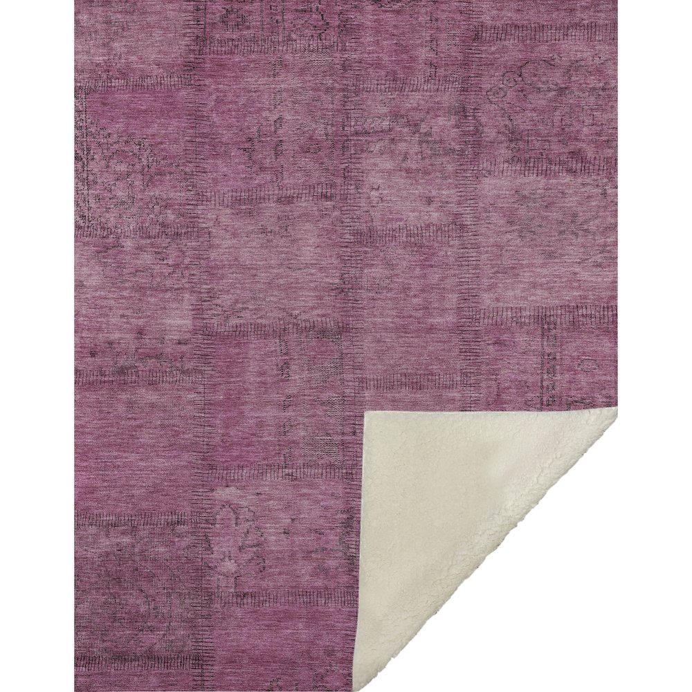 Premium Machine Washable ASB685 Blush 50" x 70" Sherpa Throw Blanket. Picture 1