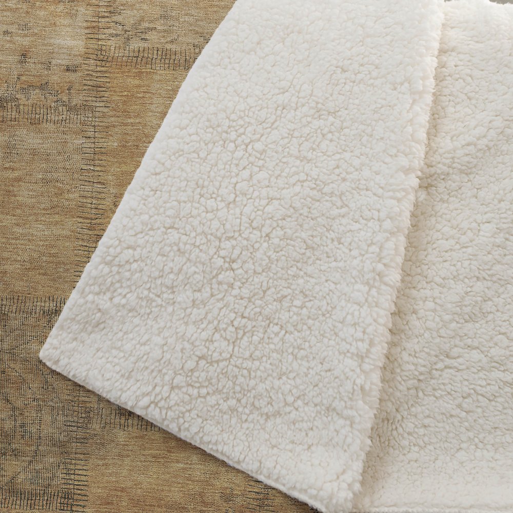 Premium Machine Washable ASB685 Copper 50" x 70" Sherpa Throw Blanket. Picture 2