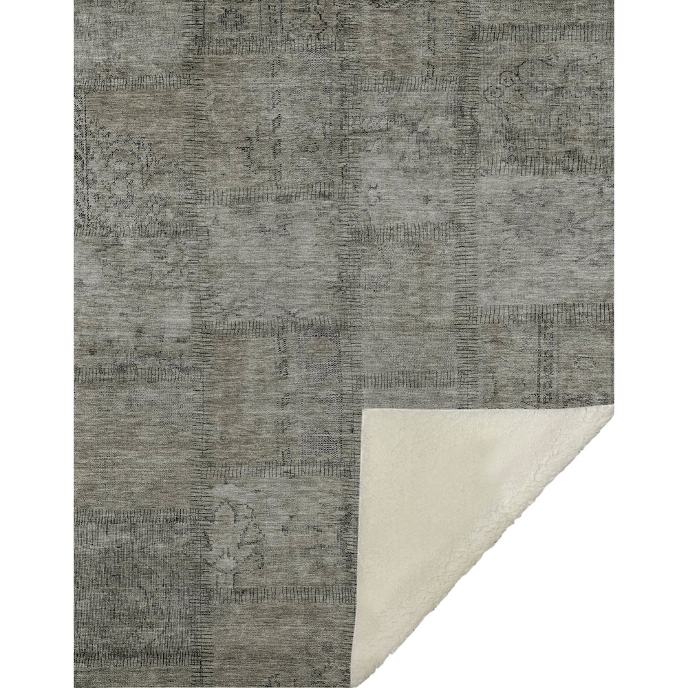 Premium Machine Washable ASB685 Taupe 50" x 70" Sherpa Throw Blanket. Picture 1