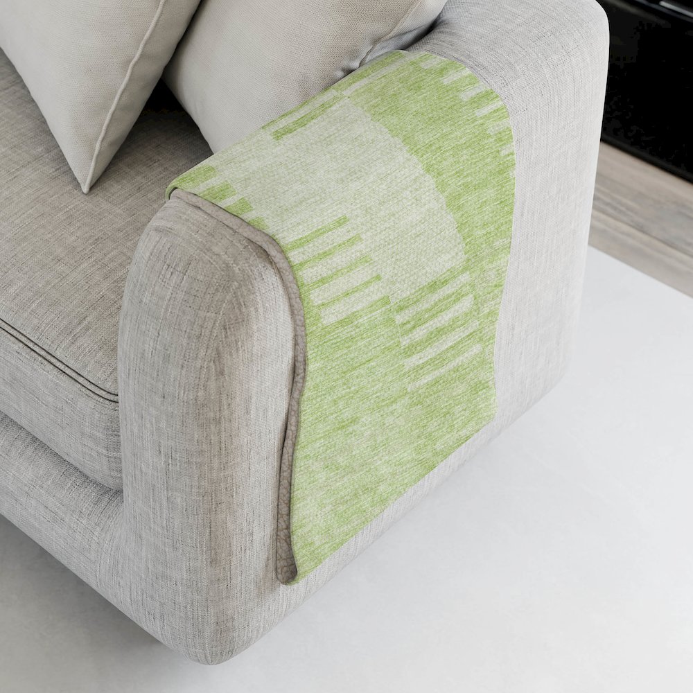 Premium Machine Washable ASB686 Aloe 50" x 70" Sherpa Throw Blanket. Picture 4