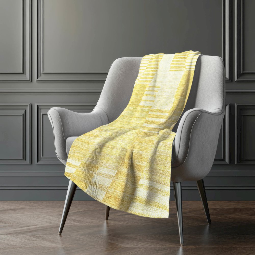 Premium Machine Washable ASB686 Honey 50" x 70" Sherpa Throw Blanket. Picture 5