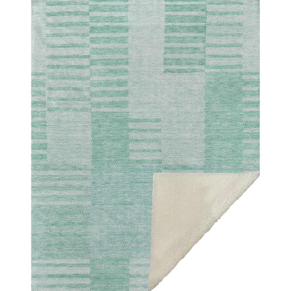 Premium Machine Washable ASB686 Teal 50" x 70" Sherpa Throw Blanket. Picture 1