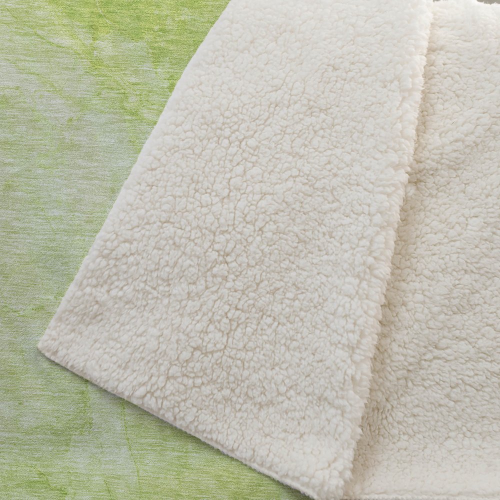 Premium Machine Washable ASB688 Aloe 50" x 70" Sherpa Throw Blanket. Picture 2