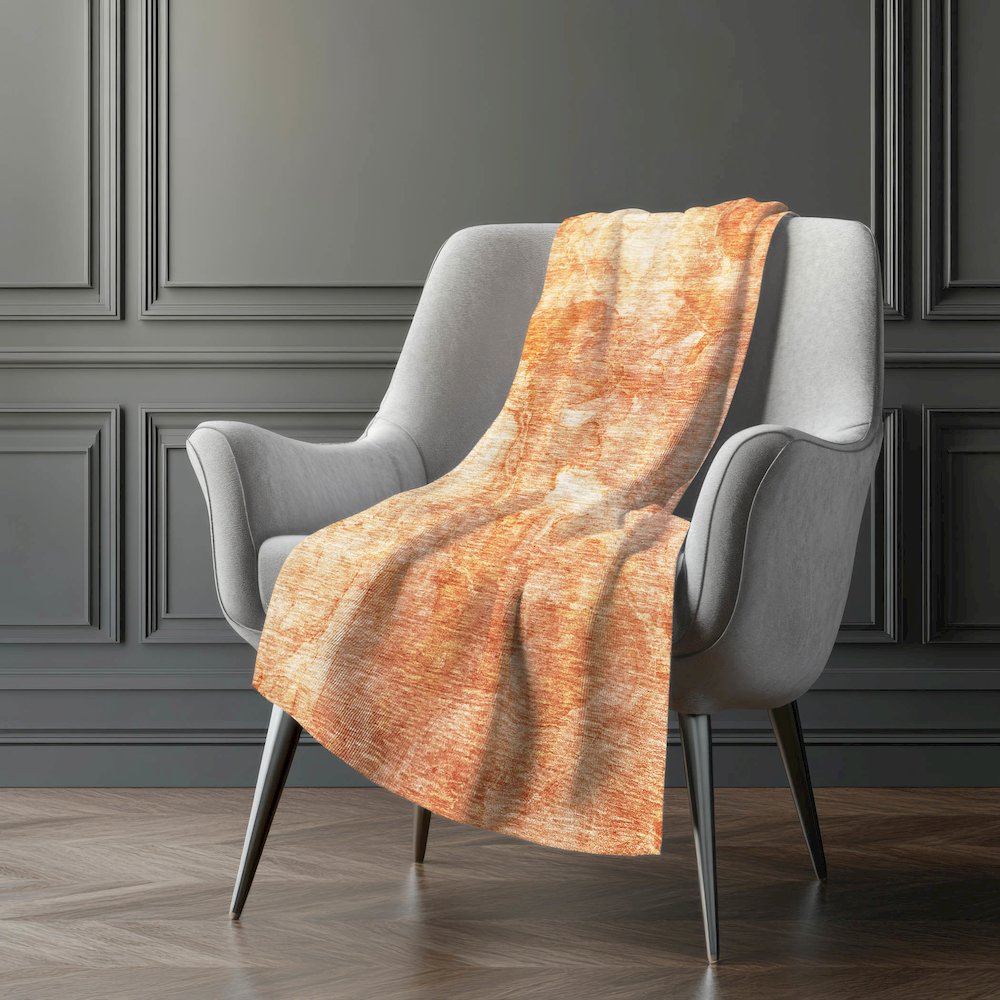 Premium Machine Washable ASB688 Salmon 50" x 70" Sherpa Throw Blanket. Picture 5