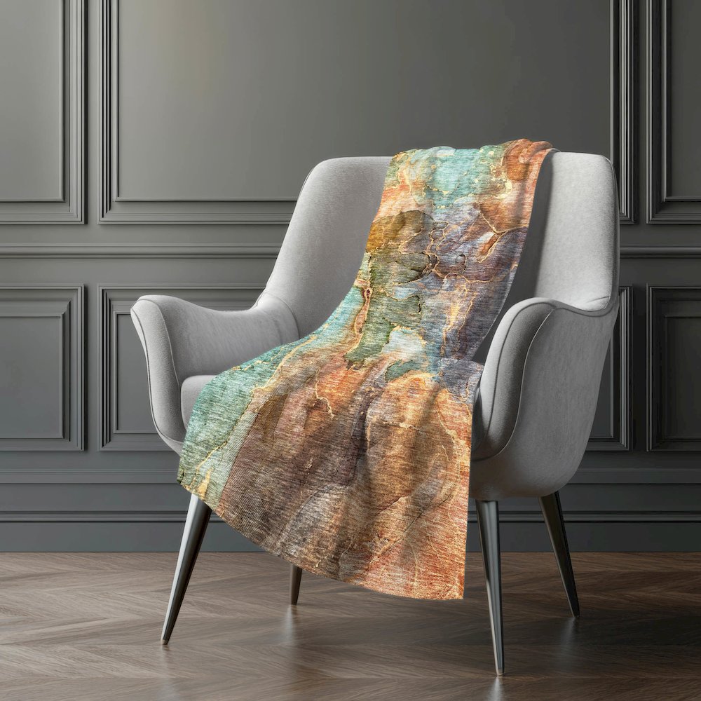 Premium Machine Washable ASB689 Coral 50" x 70" Sherpa Throw Blanket. Picture 5