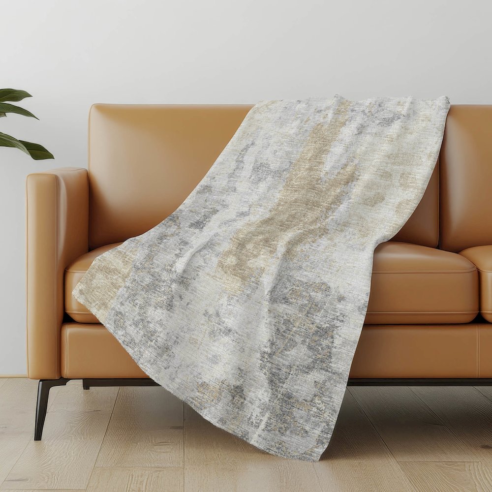 Premium Machine Washable ASB68 Moody 50" x 70" Sherpa Throw Blanket. Picture 4