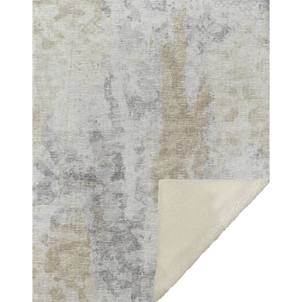 Premium Machine Washable ASB68 Moody 50" x 70" Sherpa Throw Blanket. Picture 1
