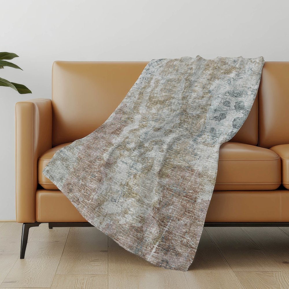 Premium Machine Washable ASB68 Multi 50" x 70" Sherpa Throw Blanket. Picture 4